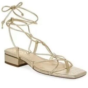 SAM EDELMAN DAFFY SANDAL IN GOLD SIZE 6